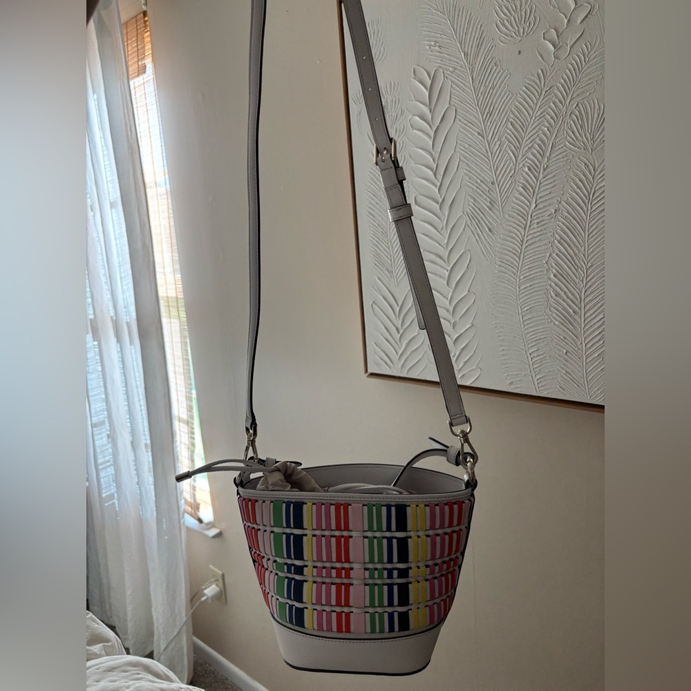 Striped Multicolor Bucket Bag